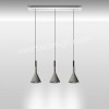 Suspensions Aplomb triple gris sur patère linéaire -Foscarini Valente Design