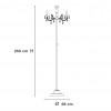dimensions Lampadaire à pampilles Drylight STL6 