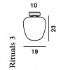 Plafonnier Rituals 3 Foscarini - Valente Design dimensions