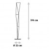 Lampadaire Vertigo vue d'ensemble Fontana Arte