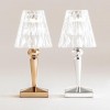 Lampes de table sans fil Battery Metal chrome et doré Kartell - Valente Design