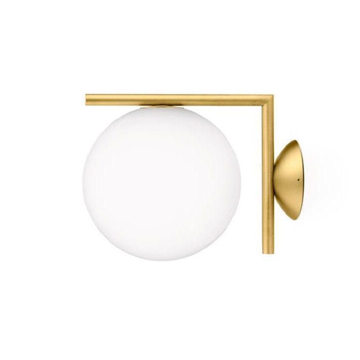 Applique ou Plafonnier IC C/W2 laiton Flos Valente Design Michael Anastassiades