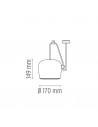 taille  suspensions Aim small 2 Flos