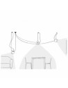 Suspension Aim small 3 plan et schéma Flos
