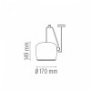 Suspension Aim small 4 blanc  mise en scène Flos