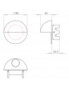 Applique extérieure Tivoli led plan dimensions astro lighting