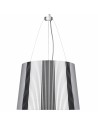 Suspension Gè Métalisée chrome vue de face par Kartell - Valente Design