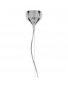 Suspension Gè Métalisée chrome vue de face par Kartell - Valente Design - patère