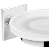 Porte savon mural verre à coller Duo Square par Bath+