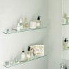 Tablette en verre à coller Duo Square par Bath+