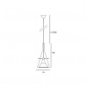 Suspension Flute Magnum plan Fontana Arte