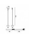 Dimensions lampadaire Magneto Foscarini - Valente Design