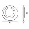 Dimensions Applique Bahia LED Foscarini - Valente Design