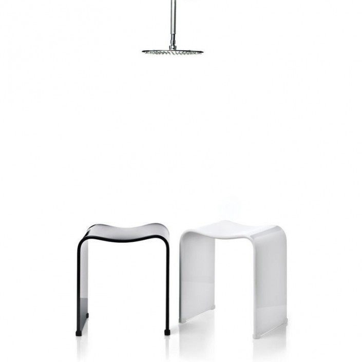 Tabouret douche blanc brillant Decor Walther