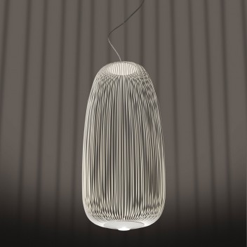 Suspension Spokes 1 blanche Foscarini Valente Design