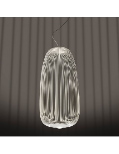 Suspension Spokes 1 blanche Foscarini Valente Design