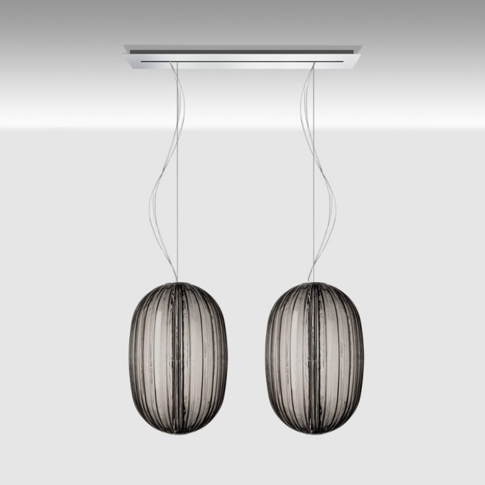 Suspension Double Plass Media sur linéaire 90cm