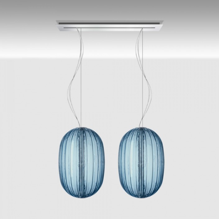 Suspension Double Plass Media sur linéaire 90cm