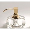 Distributeur de savon liquide en verre transparent Kristall Decor Walther - Finition dorée