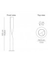 Dimensions plan et dimensions Lampadaire Evita schéma et dimensions