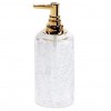 Distributeur de savon liquide en verre craquelé poussoir  doré  Decor Walther