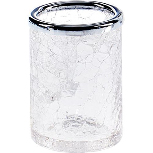 Porte brosse à dents Crack transparent decor walther chromée Decor Walther