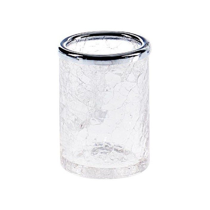 Porte brosse à dents Crack transparent decor walther chromée Decor Walther