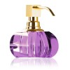 Distributeur de savon liquide en verre violet Kristall Decor Walther - Finition dorée