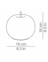 Dimension Lampe de tabe Kushi table 16 Kundalini Valente Design