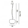 Suspension Chouchin 3 foscarini - Valente Design - dimension