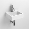Lave mains Flush 1 céramique blanc brillant pour la marque Clou