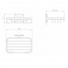 Schéma porte savon filaire à coller Duo Square par Bath+