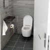 Lave mains 38 cm sans percement Mini Wash Me en céramique noir mat pour la marque Clou
