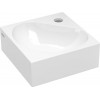 Lave mains d'angle Flush réalisé en céramique blanche pour la marque Clou