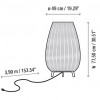 Schéma de la lampe extérieur Amphora 01 Beige de la marque BOVER - à acheter chez Valente Design