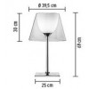 Schéma de la lampe de table Ktribe T2 - designer Philippe Starck - marque FLOS - revendeur Valente Design