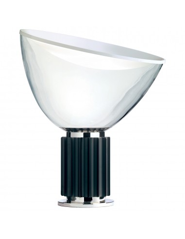 Lampe de table Taccia PMMA noire de face flos - Valente Design