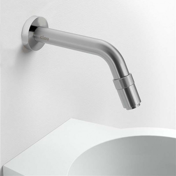 Robinet d'eau froide salle de bain inox brossé  pour la marque Clou