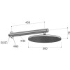 Dimension Bras de douche mural Classy Waterline SA33 Fontealta Valente Design