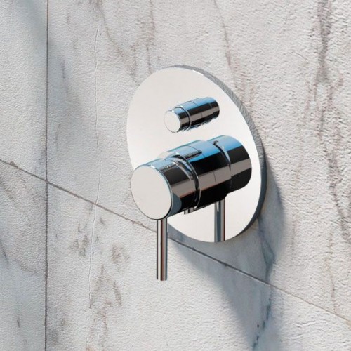 Détails mitigeur de douche encastré Waterline MR2 acier inoxydable de très haute qualité par la marque italienne Fontealta
