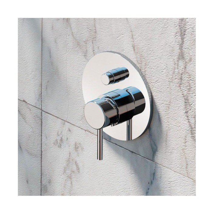 Détails mitigeur de douche encastré Waterline MR2 acier inoxydable de très haute qualité par la marque italienne Fontealta