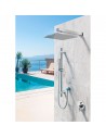 pommeau de douche mural Square Waterline SA53.Q acier inoxydable de très haute qualité par la marque italienne Fontealta