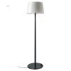 Lampadaire Lumière XXL Chrome noir abat-jour blanc Foscarini - Valente Design