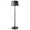 Lampadaire Lumière XXL Chrome noir abat-jour gris Foscarini - Valente Design