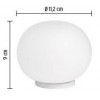 Lampe de table Mini Glo-Ball T plan de flos 