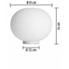 Lampe de table Glo-Ball Basic Zero Dimmer  plan de flos 