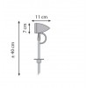 Dimension spot piquet Bullet zinc 40 cm de la marque Royal Botania - Valente Design
