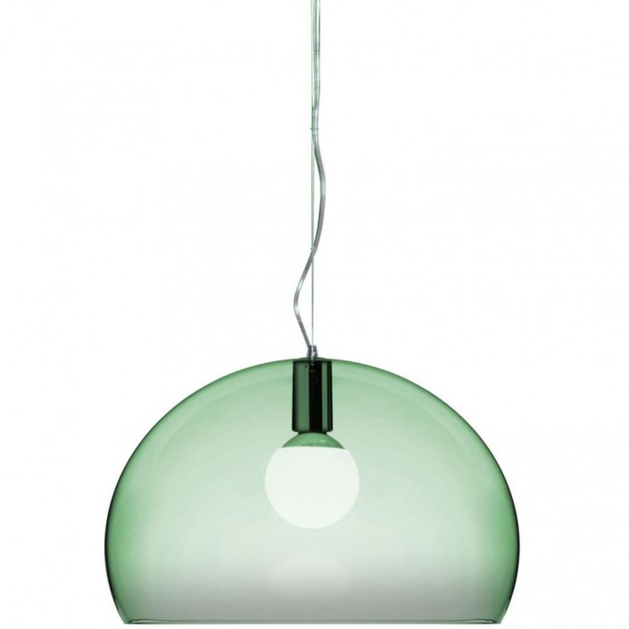 Suspension Big FL/Y kartell vert sauge pour la marque Kartell - Valente Design