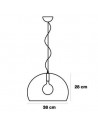 Suspension small FL/Y opaque mat dimensions Kartell - Valente Design