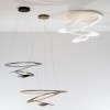 plafonnier Artemide  pirce blanc noir et or